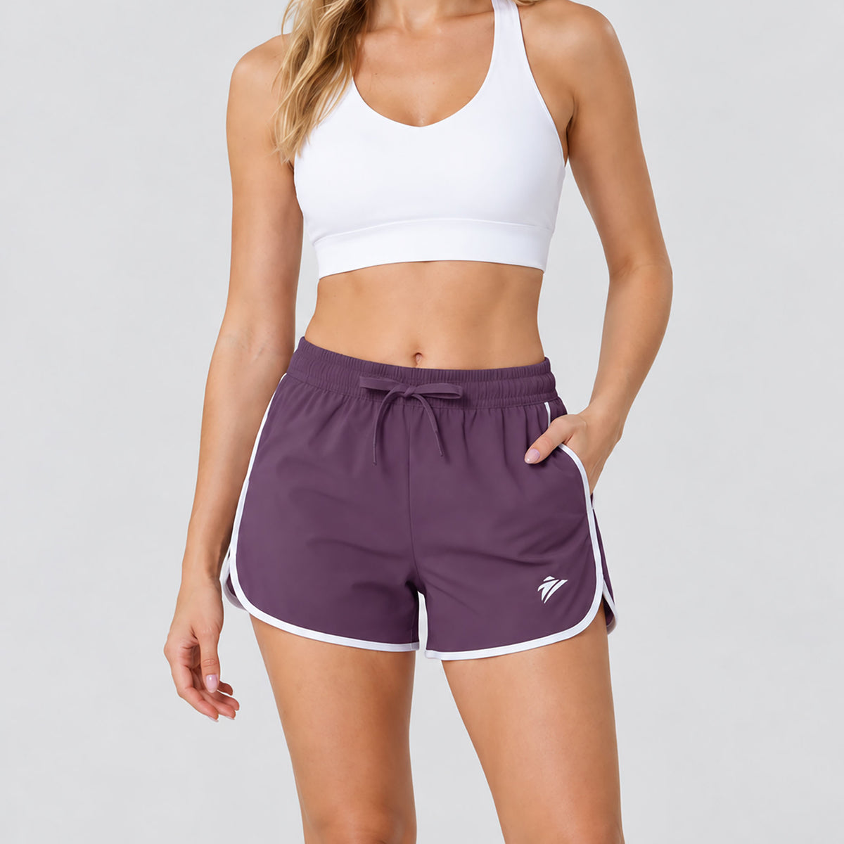 Womens Quick Dry Running Shorts with Pockets Lightweight Athletic Fit