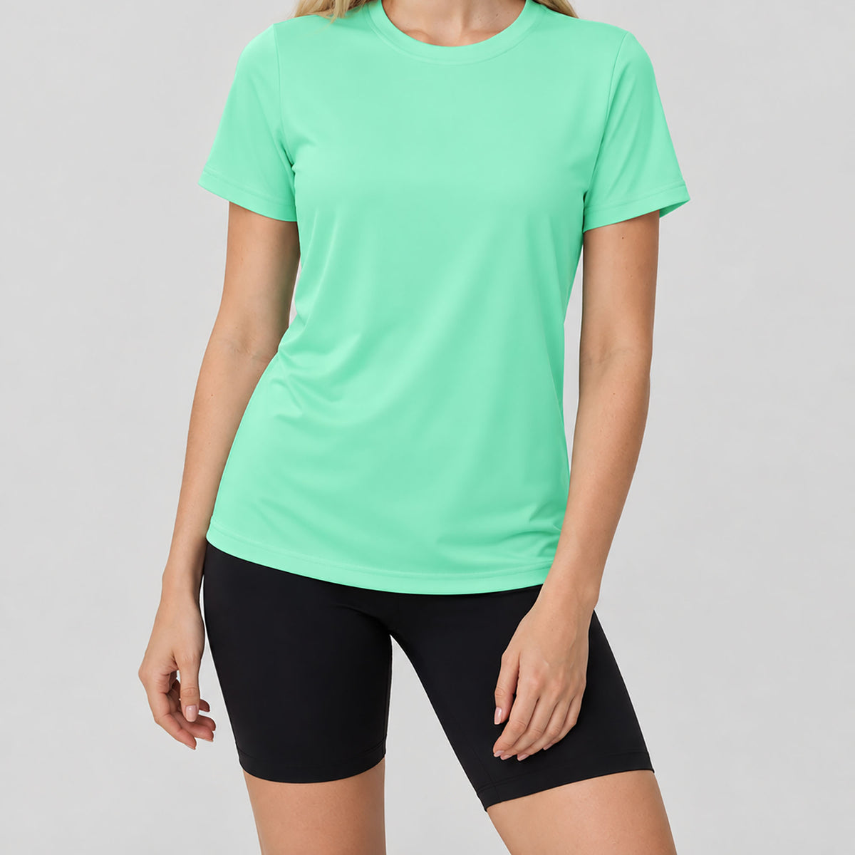 Womens Quick Dry UPF 50 Athletic Short Sleeve Workout Top