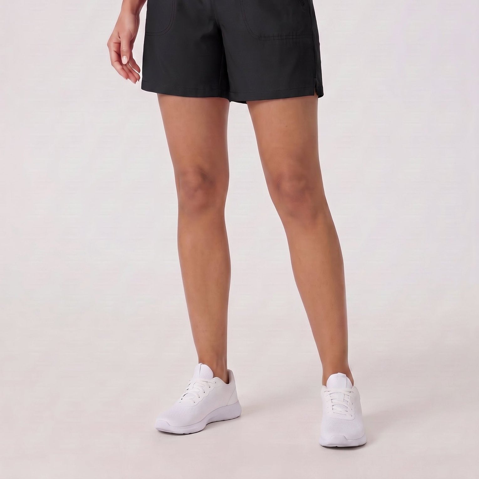 YUCOLEN Women 5 Inch Water Resistant Hiking Shorts UPF 50 Plus Quick Dry Golf Shorts with Zipper Pockets in Black