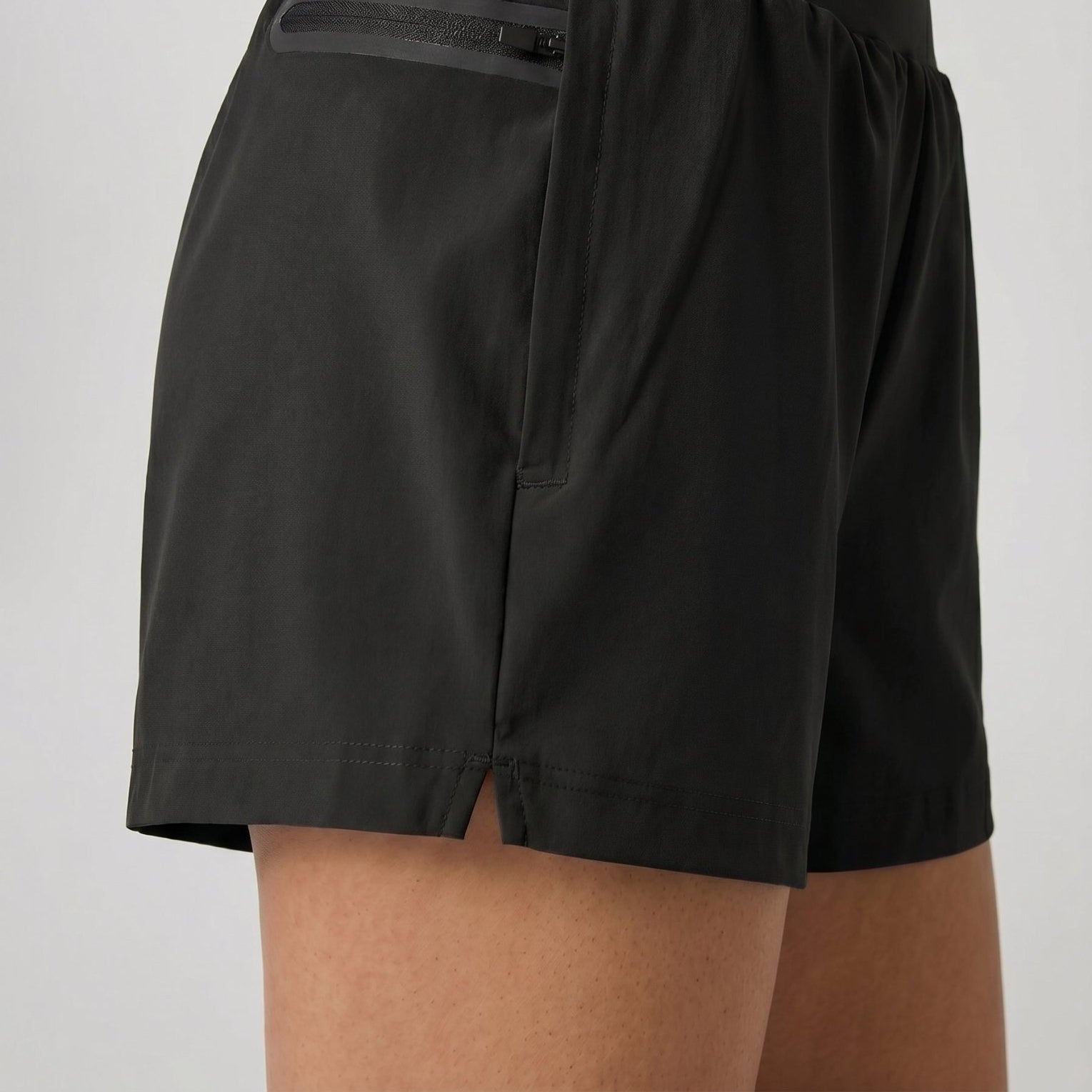 YUCOLEN Women's High Waisted Lightweight Running Shorts - Stretch Workout Shorts in Black