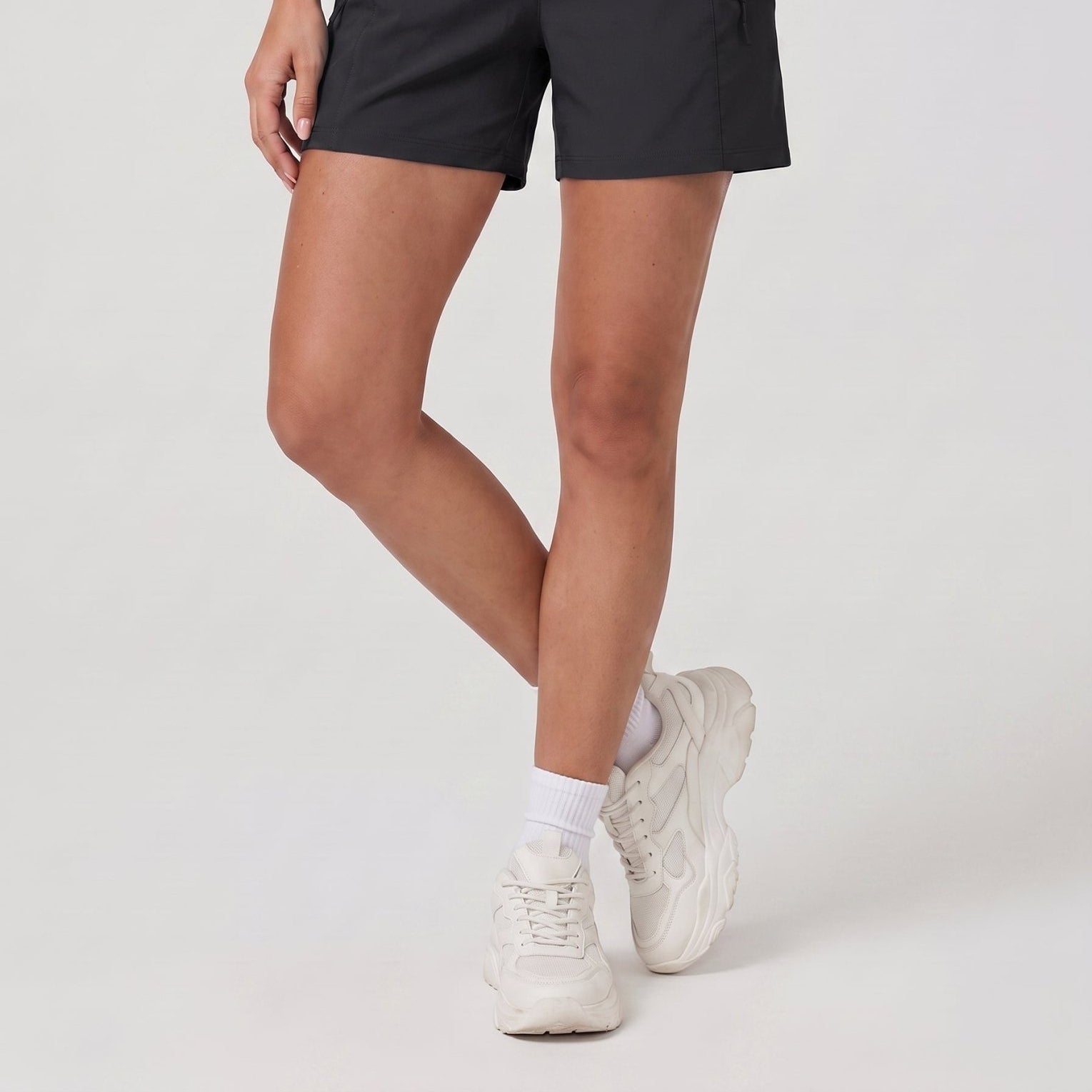 YUCOLEN Women's Quick Dry Hiking Cargo Shorts UPF 50 Plus Lightweight 5 Inch Athletic Shorts in Black