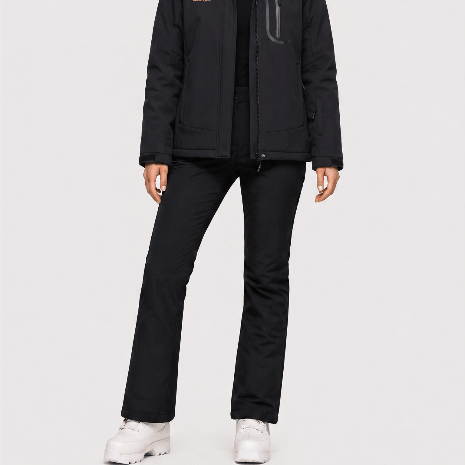 YUCOLEN Women's Windproof Ski Jacket Warm Fleece Lined Winter Snow Coat in Black