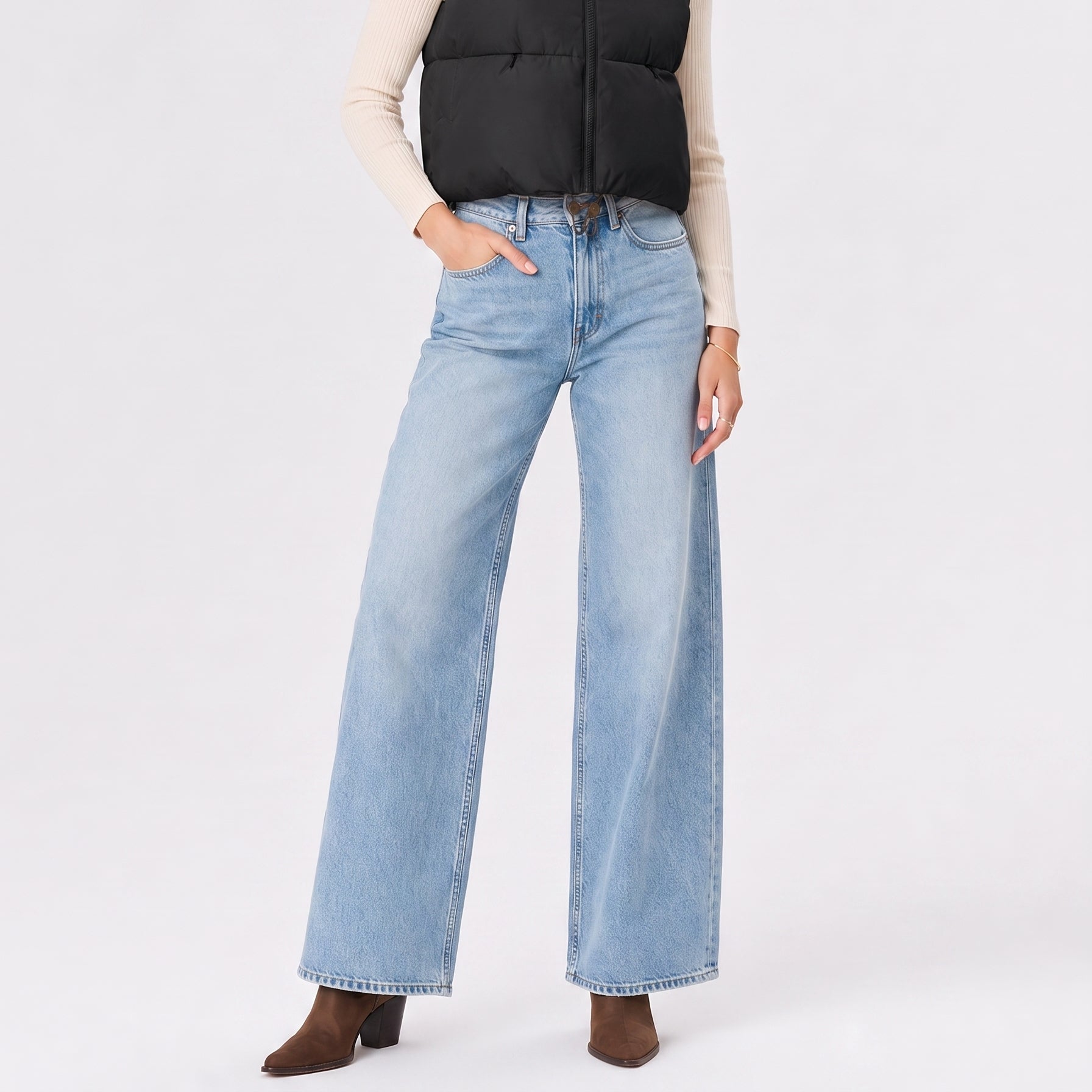 Women's Cropped Puffer Vest Lightweight Sleeveless Quilted Bubble Gilet