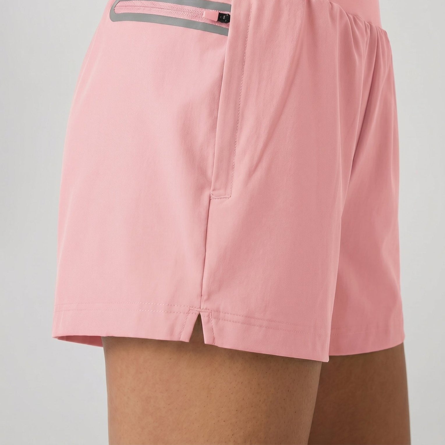 YUCOLEN Women's High Waisted Lightweight Running Shorts - Stretch Workout Shorts in Light Pink
