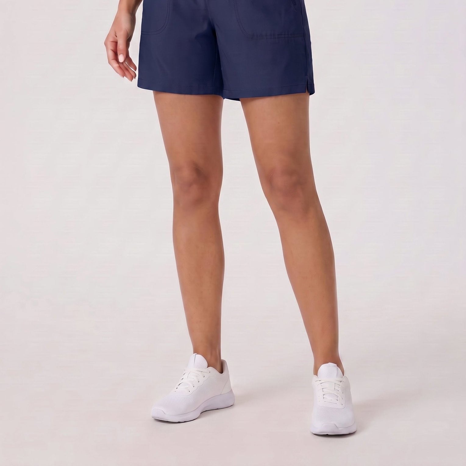 YUCOLEN Women 5 Inch Water Resistant Hiking Shorts UPF 50 Plus Quick Dry Golf Shorts with Zipper Pockets in Navy