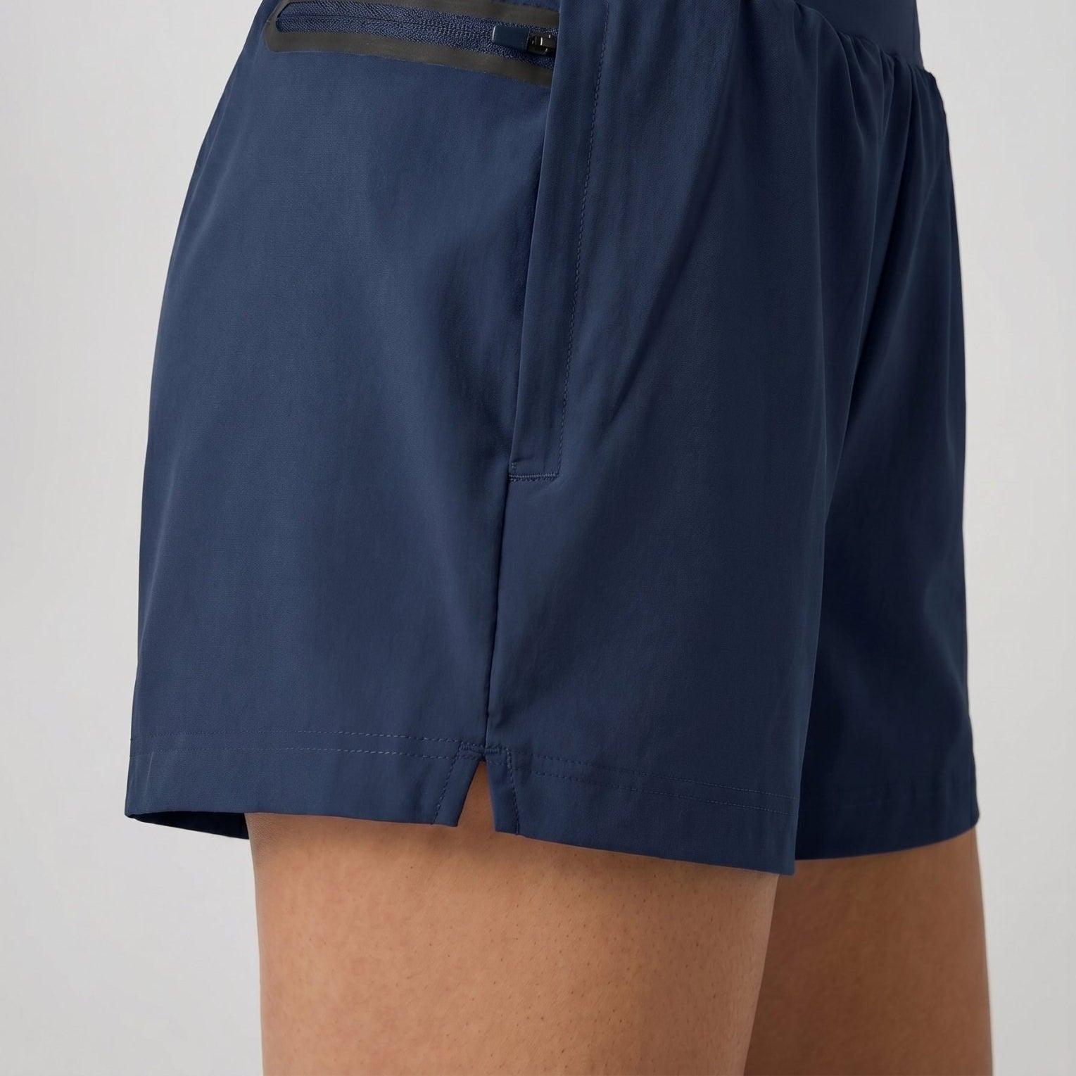 YUCOLEN Women's High Waisted Lightweight Running Shorts - Stretch Workout Shorts in Navy