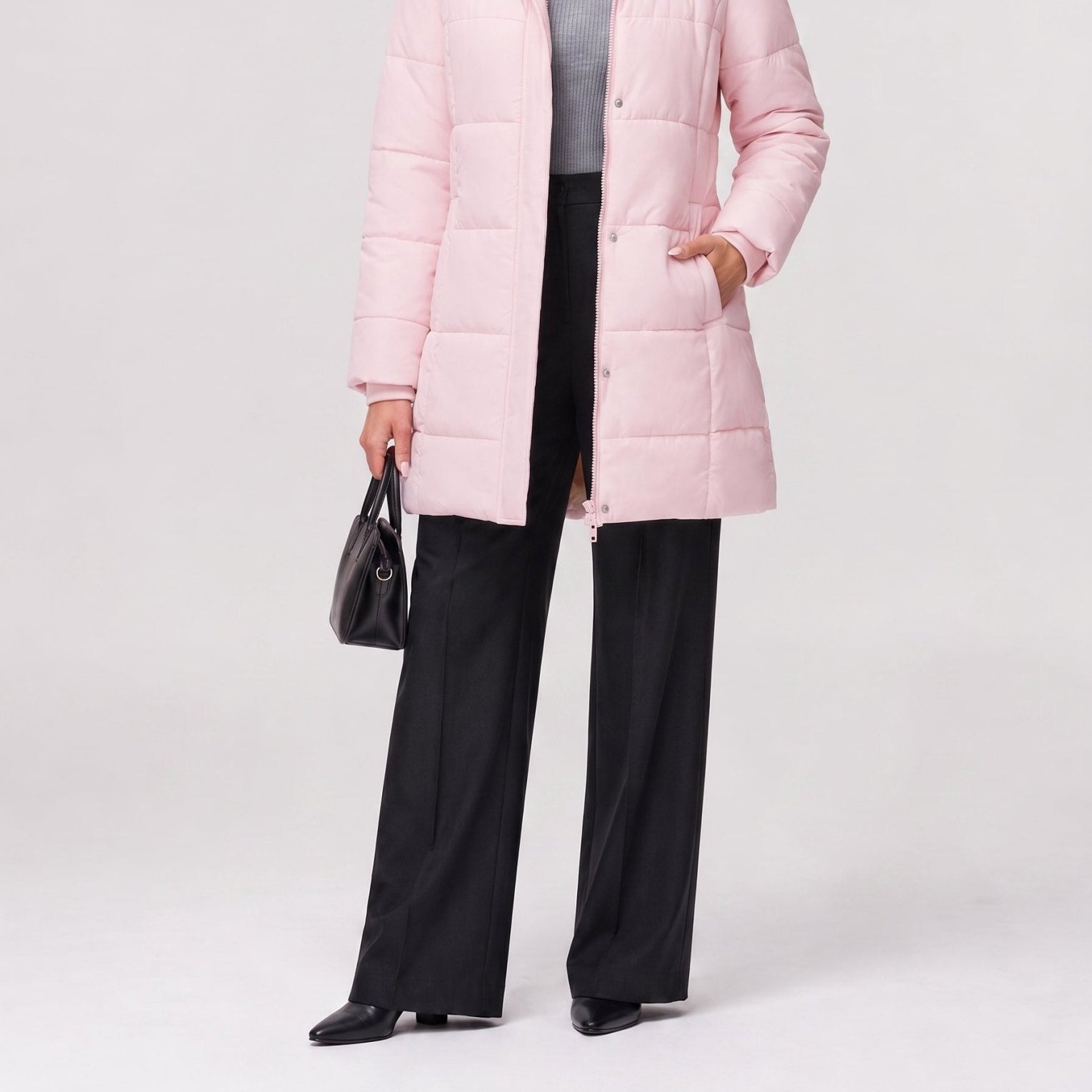 YUCOLEN Women's Long Winter Down Coat Fleece Lined Puffer Jackets in Pink