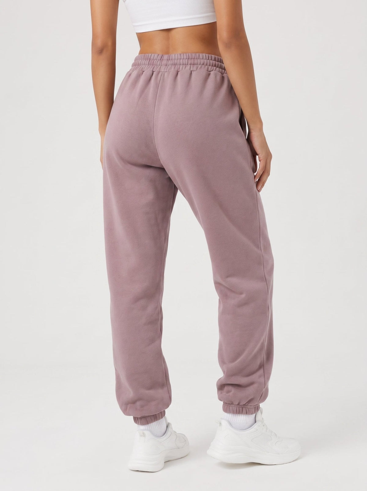 YUCOLEN Heavyweight Fleece Lined Sweatpants Baggy Unisex Relaxed Fit Joggers in Purple