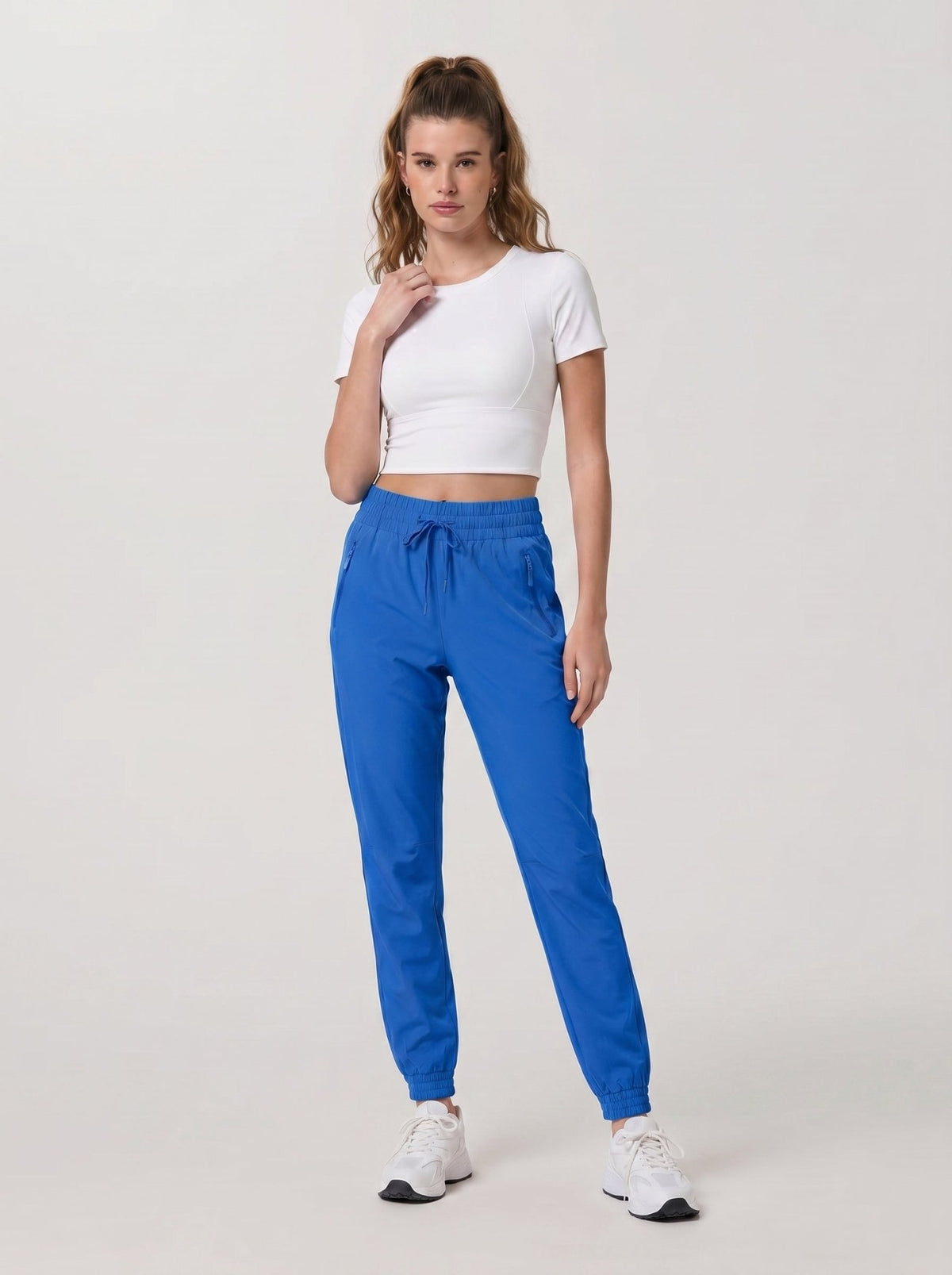 YUCOLEN Women's Lightweight Quick Dry Hiking Pants Water Resistant Outdoor Joggers in Bright Blue