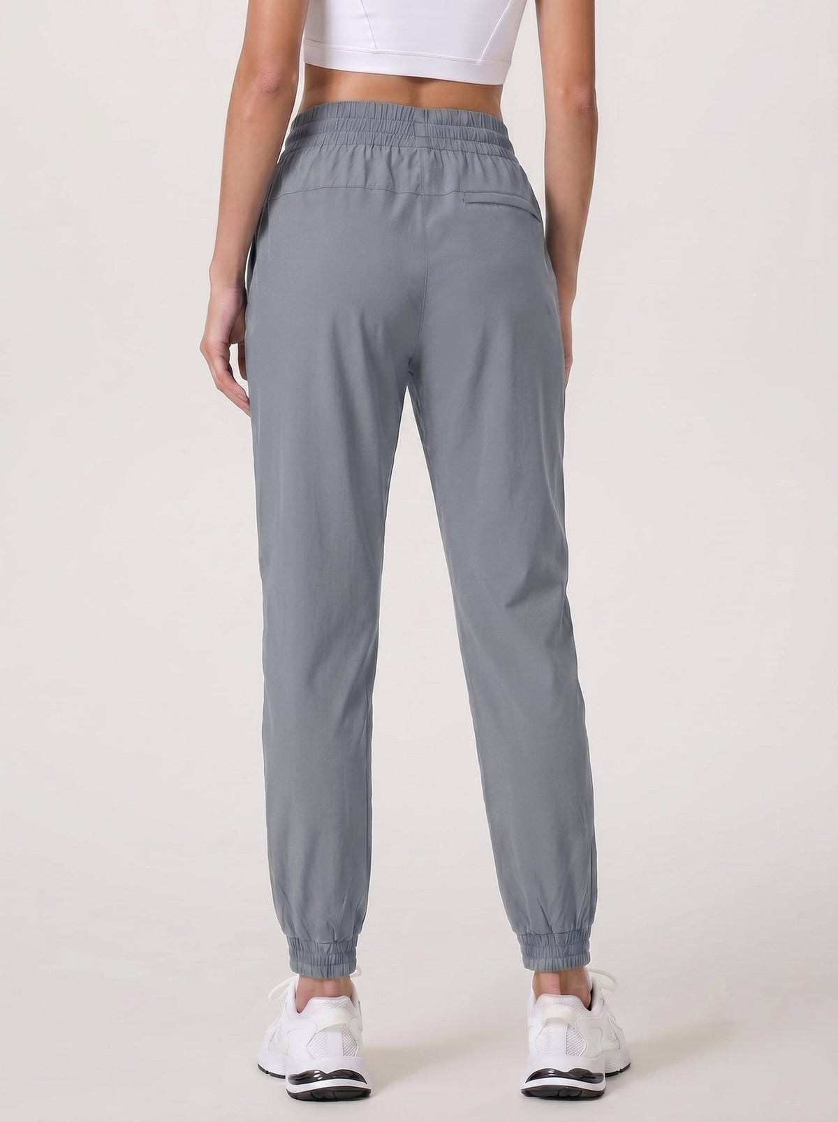 YUCOLEN Women's Lightweight Quick Dry Hiking Pants Water Resistant Outdoor Joggers in Light Grey