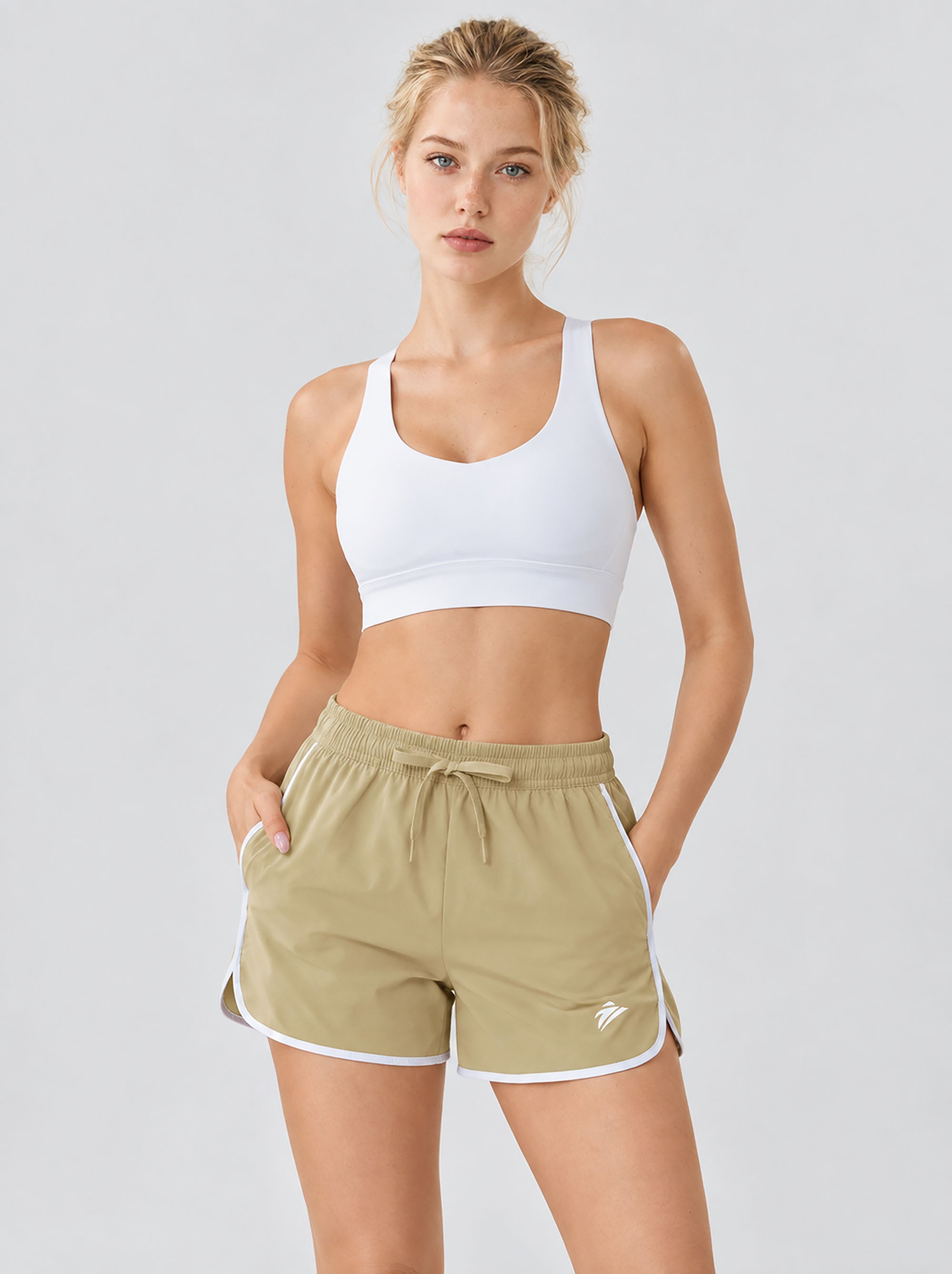 Womens Quick Dry Running Shorts with Pockets Lightweight Athletic Fit