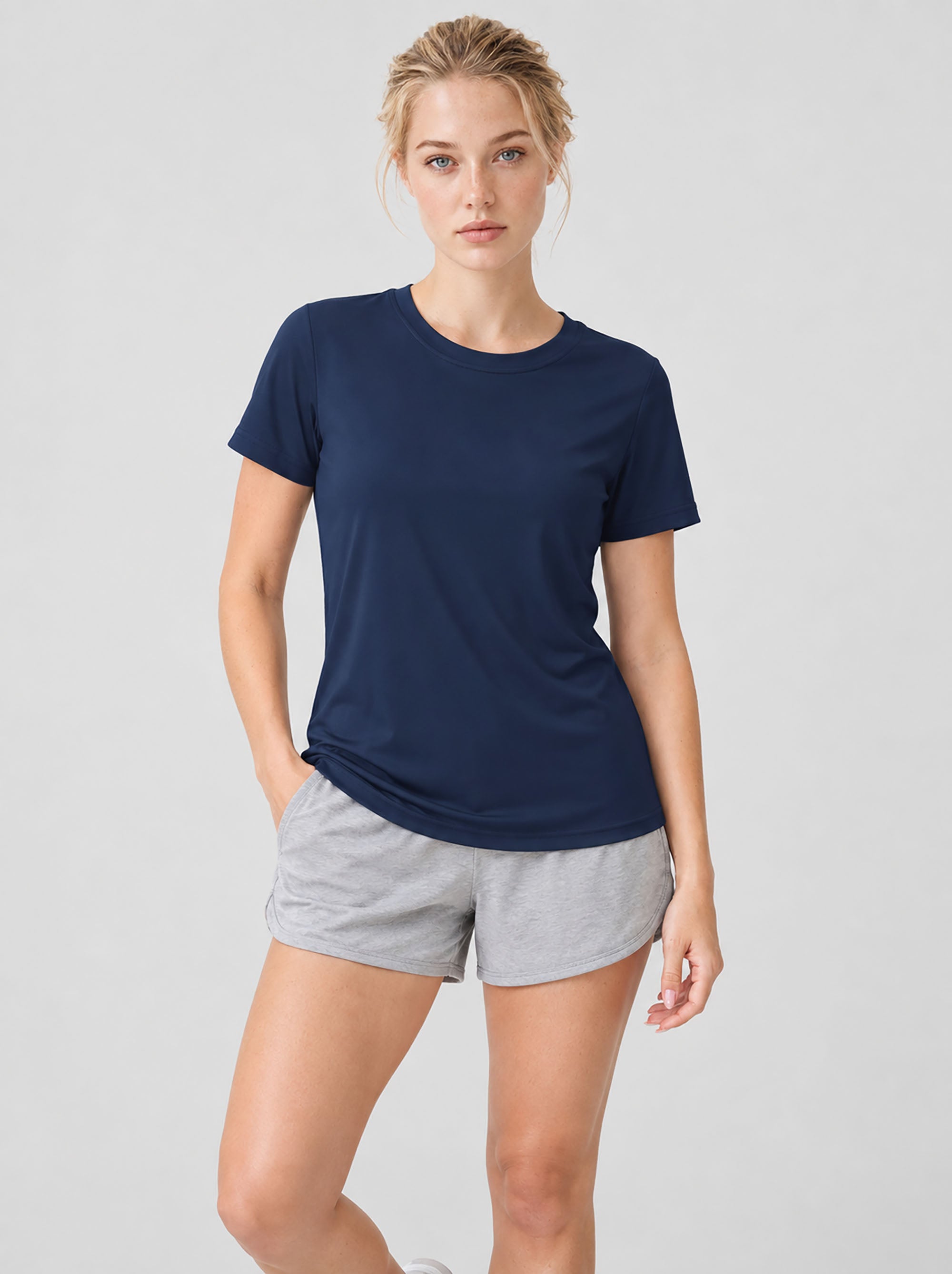 Womens Quick Dry UPF 50 Athletic Short Sleeve Workout Top