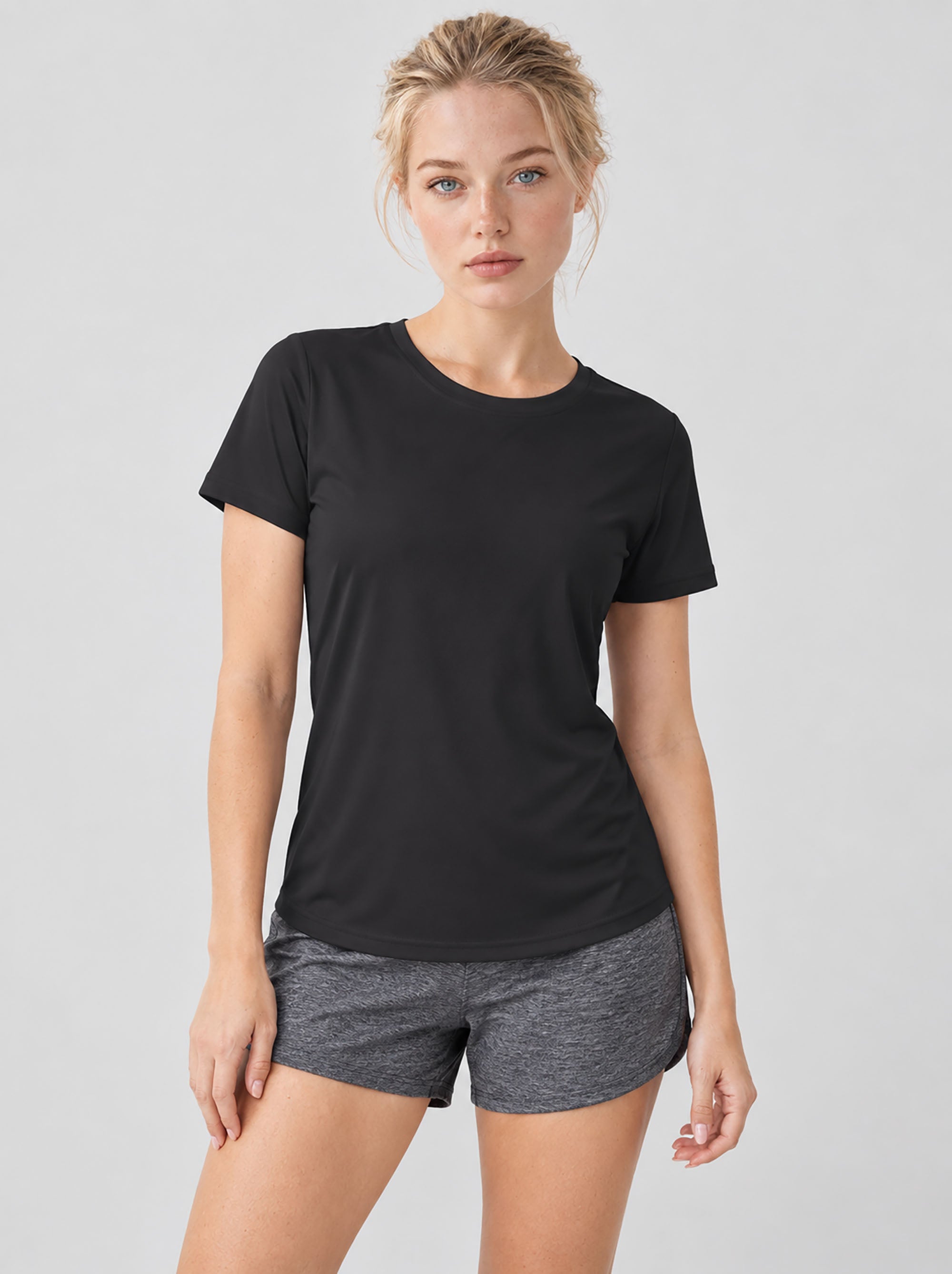 Womens Quick Dry UPF 50 Athletic Short Sleeve Workout Top