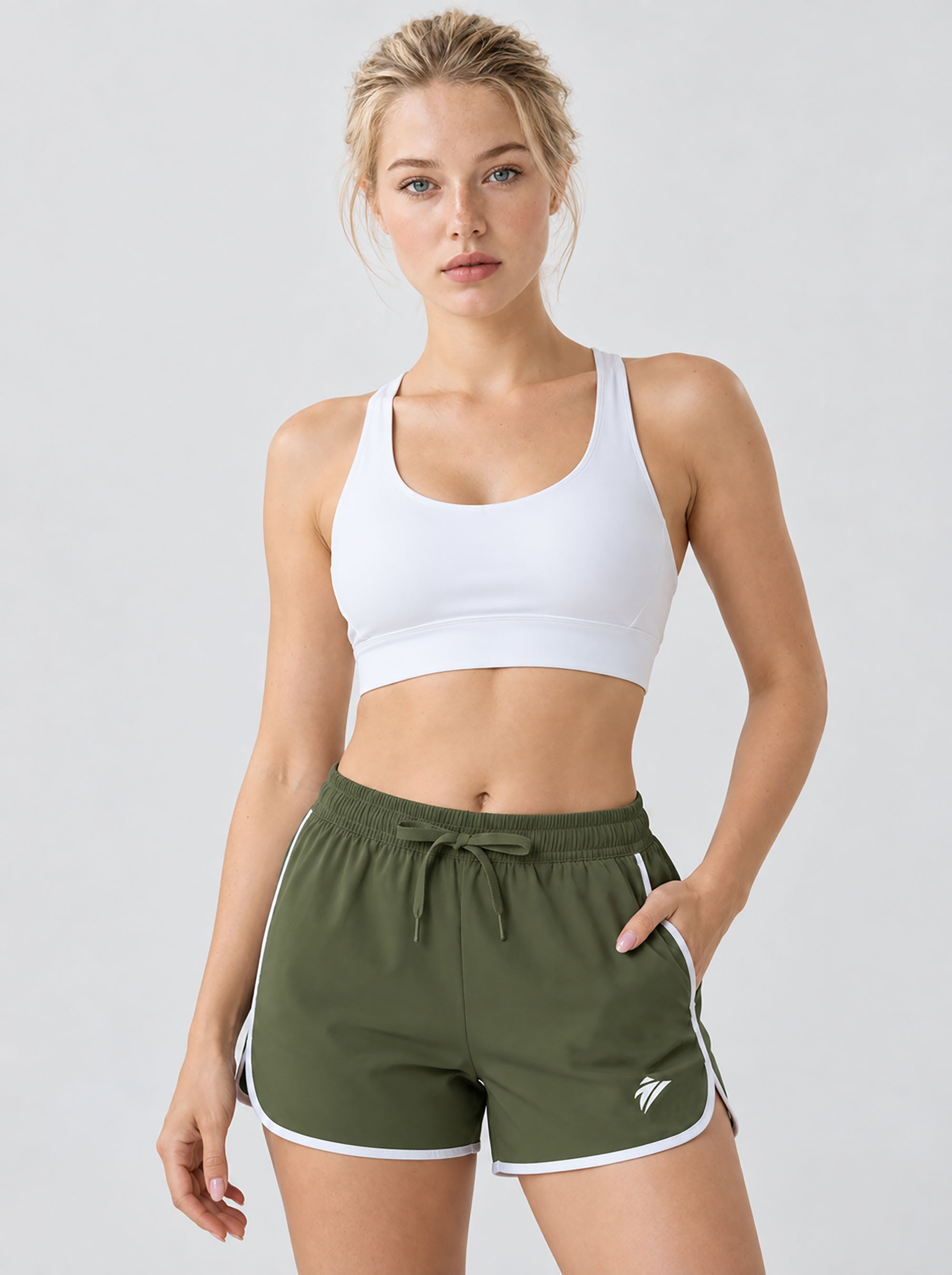 Womens Quick Dry Running Shorts with Pockets Lightweight Athletic Fit