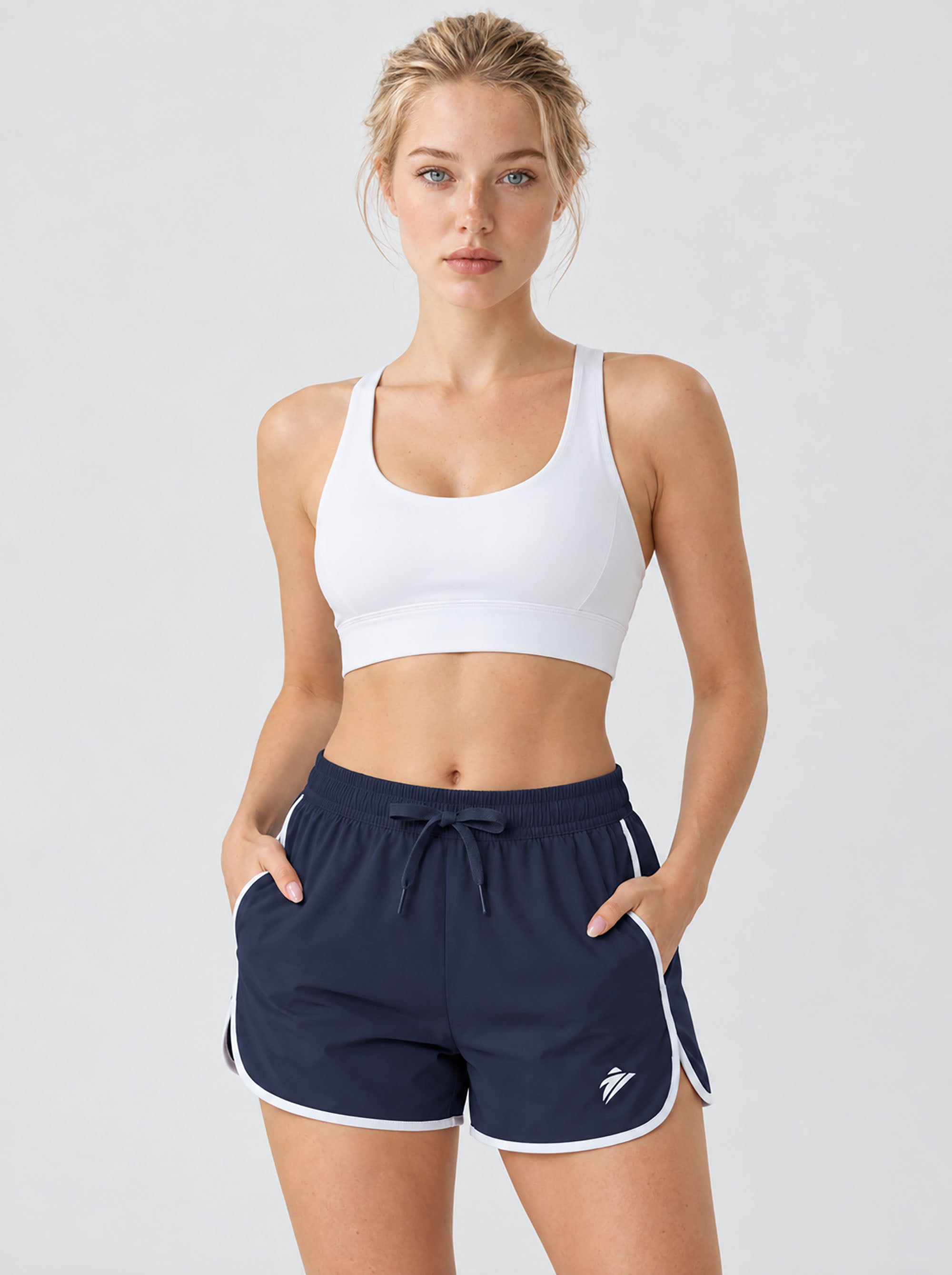 Womens Quick Dry Running Shorts with Pockets Lightweight Athletic Fit