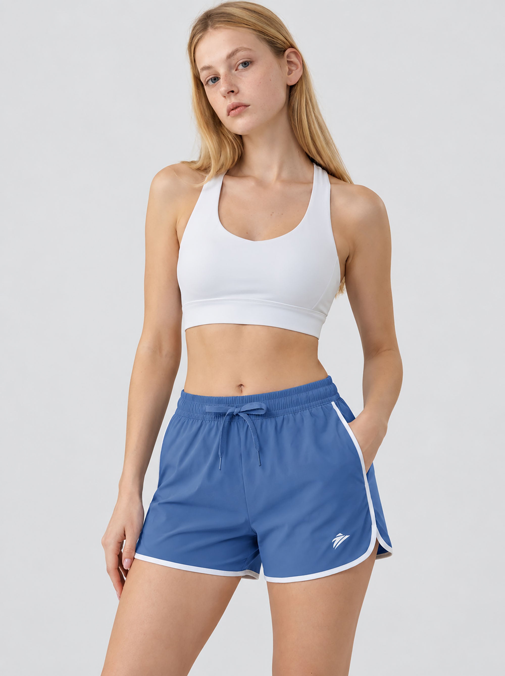 Womens Quick Dry Running Shorts with Pockets Lightweight Athletic Fit