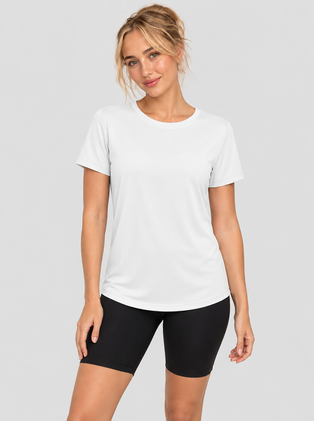 Womens Quick Dry UPF 50 Athletic Short Sleeve Workout Top