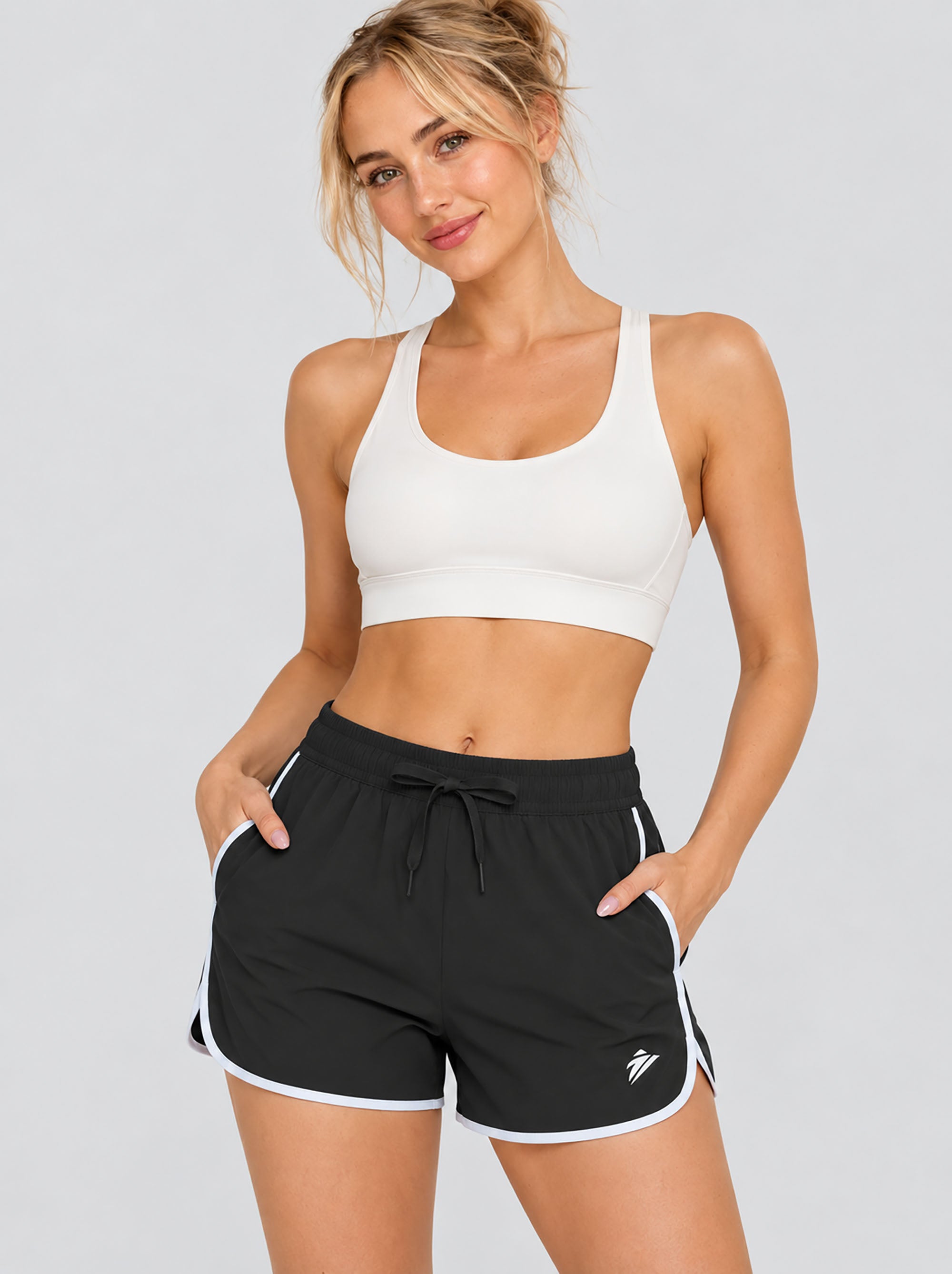 Womens Quick Dry Running Shorts with Pockets Lightweight Athletic Fit