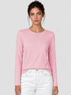 Women's Long Sleeve Crew Neck Shirt Soft Tri-blend Cotton Performance Tee