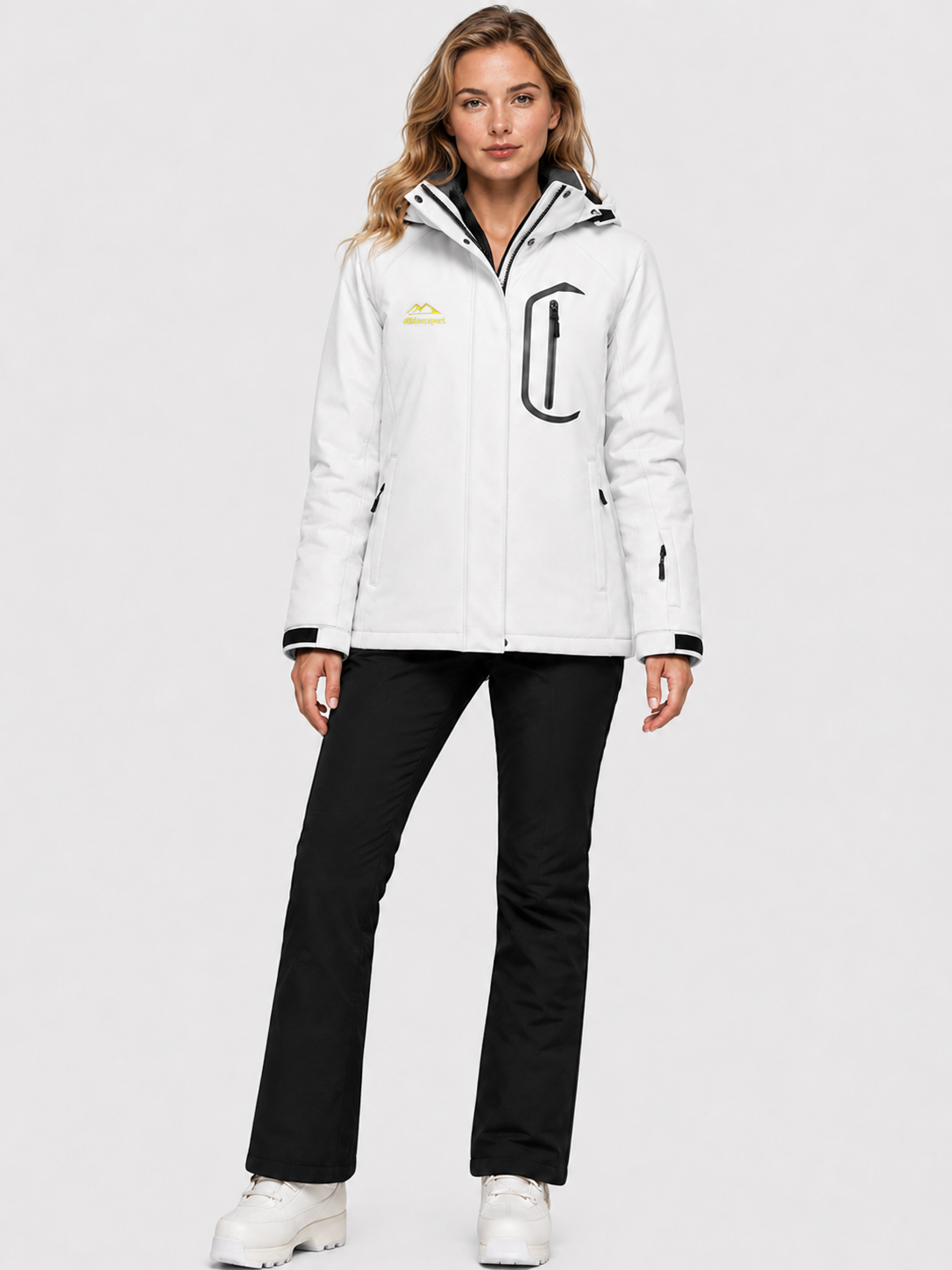 Women's Windproof Ski Jacket Warm Fleece Lined Winter Snow Coat