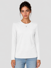 Women's Long Sleeve Crew Neck Shirt Soft Tri-blend Cotton Performance Tee