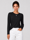 Women's Long Sleeve Crew Neck Shirt Soft Tri-blend Cotton Performance Tee