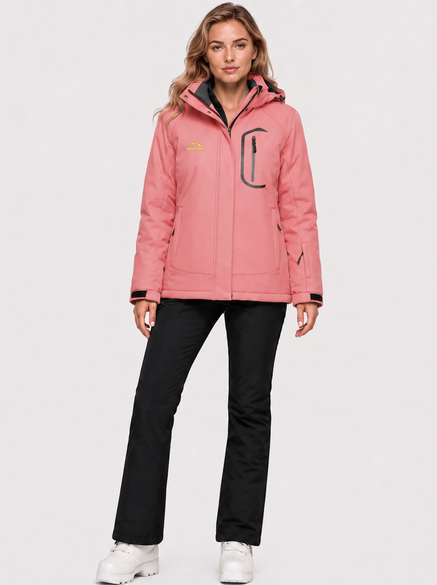 YUCOLEN Women's Windproof Ski Jacket Warm Fleece Lined Winter Snow Coat in Aquamarine