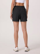YUCOLEN Women 5 Inch Water Resistant Hiking Shorts UPF 50 Plus Quick Dry Golf Shorts with Zipper Pockets in Black