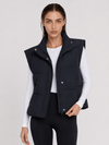 YUCOLEN Women's Cropped Puffer Vest Lightweight Windproof Insulated Gilet with Pockets in Black