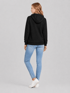 YUCOLEN Women's Fleece Lined Zip Up Hoodie Lightweight Athletic Hooded Sweatshirt in Black