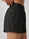 YUCOLEN Women's High Waisted Lightweight Running Shorts - Stretch Workout Shorts in Black