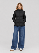 YUCOLEN Women's Lightweight Jacket Packable Water Resistant Quilted Coat with 4 Pockets in Black