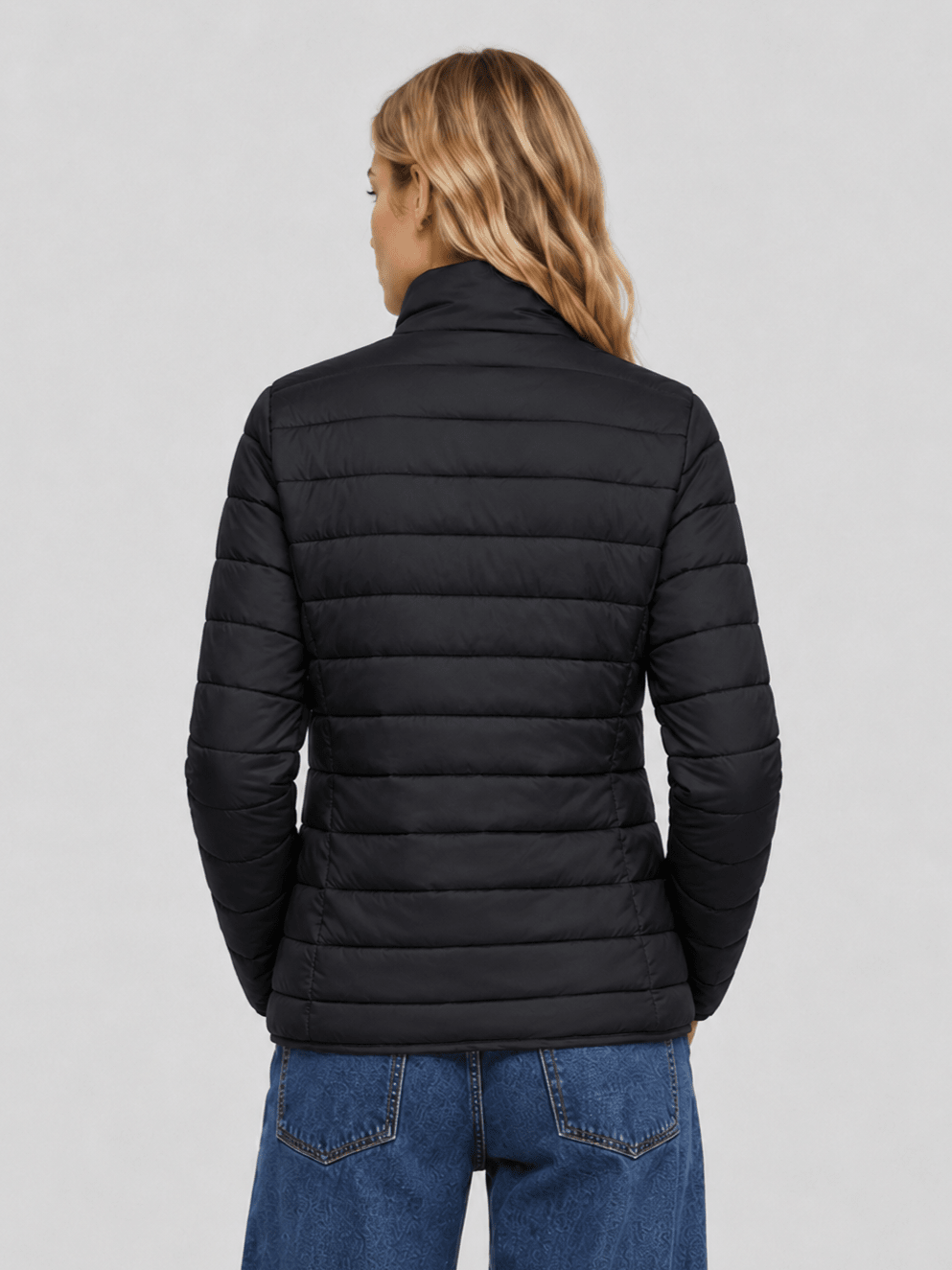 YUCOLEN Women's Lightweight Jacket Packable Water Resistant Quilted Coat with 4 Pockets in Black