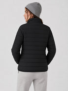 YUCOLEN Women's Lightweight Jacket Packable Water Resistant Quilted Coat with 4 Pockets in Black
