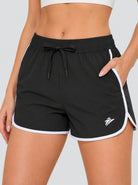 YUCOLEN Womens Quick Dry Running Shorts with Pockets Lightweight Athletic Fit in Black