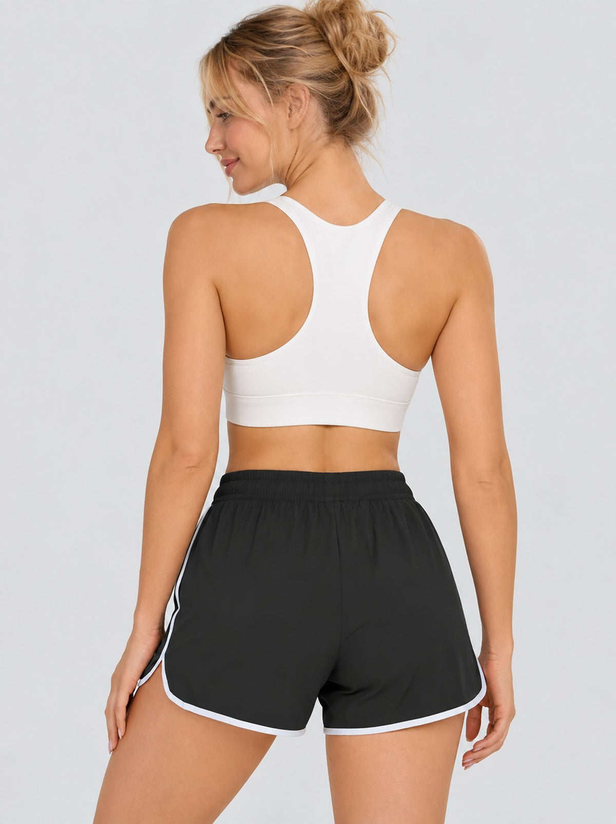 YUCOLEN Womens Quick Dry Running Shorts with Pockets Lightweight Athletic Fit in Black