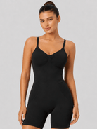 YUCOLEN Women's Seamless Tummy Control Bodysuit Back Pull Down Wireless Shapewear in Black