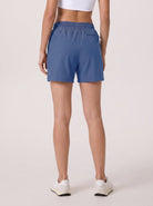 YUCOLEN Women 5 Inch Water Resistant Hiking Shorts UPF 50 Plus Quick Dry Golf Shorts with Zipper Pockets in Blue Grey