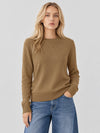 YUCOLEN Women's Soft Wool Blend Lightweight Crewneck Pullover Sweater in Camel