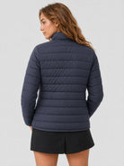 YUCOLEN Women's Lightweight Jacket Packable Water Resistant Quilted Coat with 4 Pockets in Dark Gray