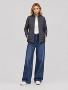 YUCOLEN Women's Lightweight Jacket Packable Water Resistant Quilted Coat with 4 Pockets in Dark Gray