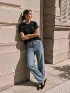 YUCOLEN Women's Oversized Ribbed Knit Short Sleeve T-Shirt Loose Batwing Casual Top in Dark Gray