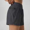 YUCOLEN Women's High Waisted Lightweight Running Shorts - Stretch Workout Shorts in Dark Grey