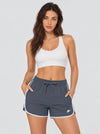 YUCOLEN Womens Quick Dry Running Shorts with Pockets Lightweight Athletic Fit in Dark Grey