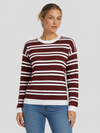 Women's Striped Crewneck Sweater Soft Knit Casual Loose Fit Pullover for Fall Winter