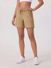 YUCOLEN Women 5 Inch Water Resistant Hiking Shorts UPF 50 Plus Quick Dry Golf Shorts with Zipper Pockets in Khaki