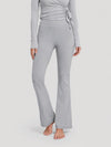 YUCOLEN Women's Flare Yoga Pants Foldover High Waist Bootcut Leggings with Pockets in Light Grey