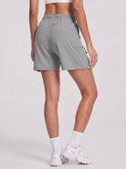 YUCOLEN Women's Quick Dry Hiking Cargo Shorts UPF 50 Plus Lightweight 5 Inch Athletic Shorts in Light Grey