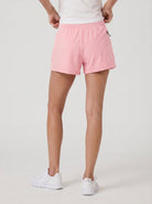 YUCOLEN Women's High Waisted Lightweight Running Shorts - Stretch Workout Shorts in Light Pink