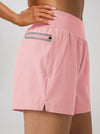 YUCOLEN Women's High Waisted Lightweight Running Shorts - Stretch Workout Shorts in Light Pink